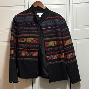 Coldwater Creek Multicolor Patterned Blazer